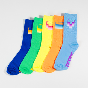 Tetris Block Socks 5 Pack
