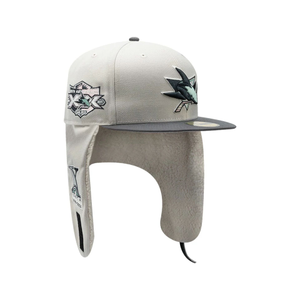 San Jose Sharks NHL Patch Light Beige Dogear 59FIFTY Fitted Cap