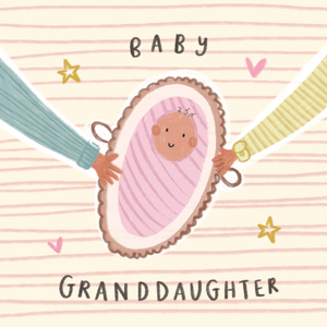 Moonpig Cute Illustrated Baby Granddaughter New Baby Card