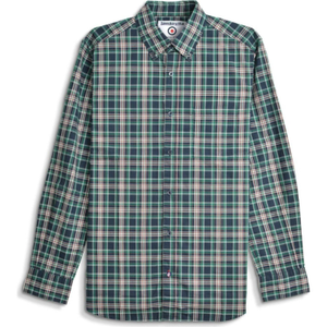 Lambretta Mens Checked Long Sleeve Shirt - XL / Navy/Green/Red - XL / Navy/Green/Red