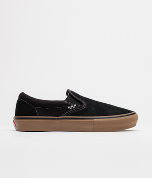Vans Skate Slip-On Shoes - Black / Gum / White