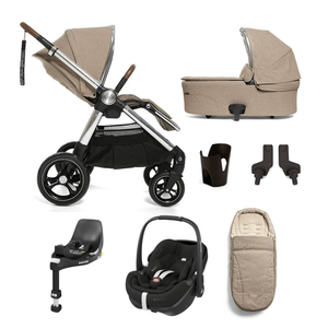 Mamas & Papas Ocarro (Pebble 360 PRO2, Non-Slide) Travel System - Cashmere