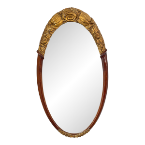 1920s Sue Et Mare Antique Art Deco Oval Mirror