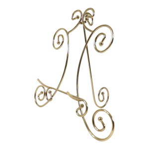 Brass Scroll Easel Display Stand