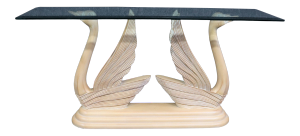Regency Style Swan Carved Console Table