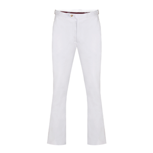 Paco Loose Fit Chinos Trouser With Side Adjusters In White (36")