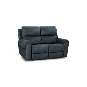 Ezra 2 Seater Electric Recliner with Power Headrest & Lumbar Support in Dexter Shadow Fabric