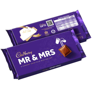 Cadbury Dairy Milk "Mr & Mrs" Chocolate Bar with Sleeve 110g