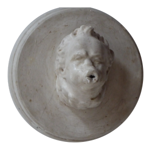 Vintage Classical Plaster Fountain Head of a Triton