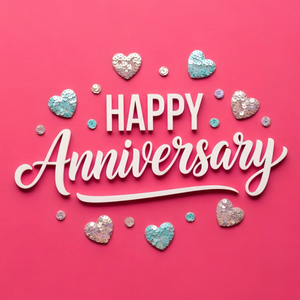 Happy Anniversary Script Typography Card