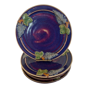 1970s Sonoma County Studio Art Pottery Dinner Plates Al Podesto- Set of 4