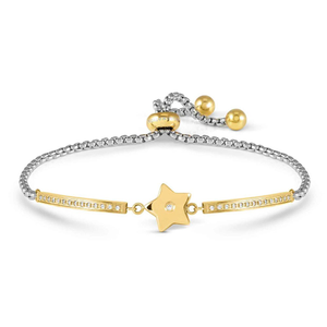 Milleluci Gold Plated Steel & Zirconia Star Bracelet