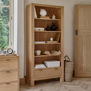 Highworth Natural Solid Oak Tall Bookcase