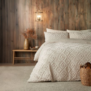 DOUBLE DUVET COVER  FFusion Geo Fleece Natural