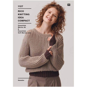 Rico Essentials Merino DK and Merino Aran Sweater Pattern (1127)