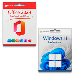 Microsoft Office 2024 Professional Plus + Microsoft Windows 11 Professional Lizenz für 3 PC