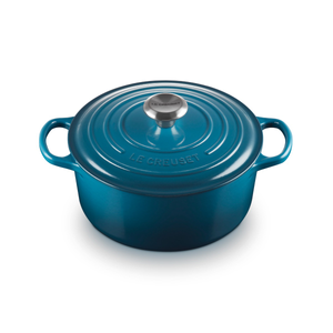 Le Creuset Cast Iron 24cm Round Casserole - Deep Teal