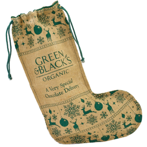 Green & Black's Christmas Hessian Stocking