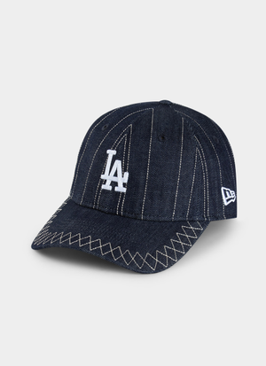 New Era MLB 9Twenty Los Angeles Dodgers Denim Embroidery Cloth Strap Cap