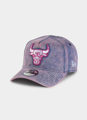 New Era NBA 9Forty A-Frame Chicago Bulls Pink Acid Denim Snapback Cap