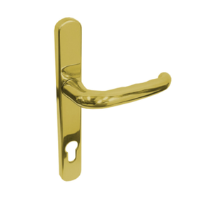 UAP 92mm PZ Door Handle 243mm Backplate 210mm Screw Holes Gold