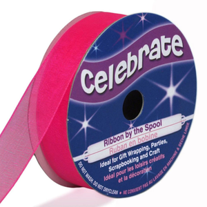 Ruban organza Celebrate fushia - 12 mm x 6 m