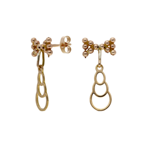 Pre-Owned 9ct Yellow Gold Fancy Bow Drop Earrings