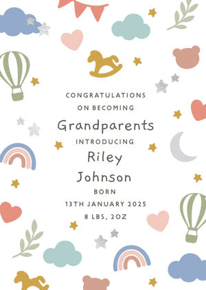 Congratulations On Becoming Grandparents New Baby Card