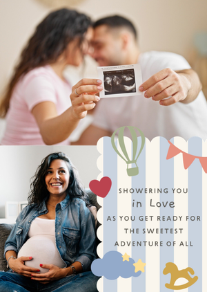 Showering You In Love Photo Upload Pregnancy Card