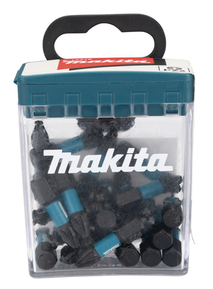 Makita E-12376 PZ2 25mm Impact Black Screw Bits 25 Piece