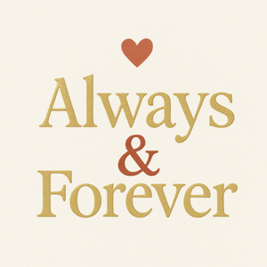 Moonpig Always And Forever Heart Typography Card