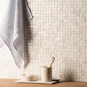 Mother of Pearl White Square Mosaic Wall Tile