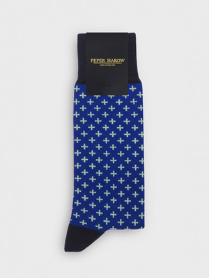 Blue Cross Design Supima Cotton Socks
