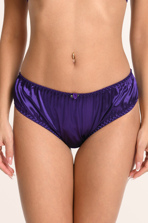 Silky Satin Briefs - Indigo