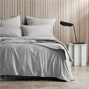 Sheridan - Reilly Standard Quilt Cover Set Soft Grey Queen 3pce