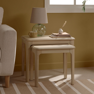 Newton Light Natural Solid Oak Nest of Tables