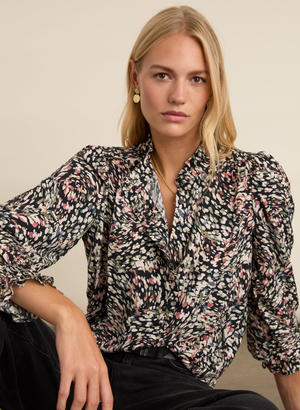 Willow Printed Blouse - UK 12 | EU 40 | US 08 / Black Whirlpool