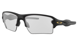 Oakley Flak 2.0 XL Prescription Sunglasses - Matte Black (Gold Icon), Oakley Clear