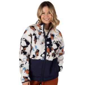Saltrock Womens Folie Sherpa Full Zip Fleece - M / Blue Dress