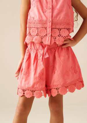 Mila Crochet Hem Shorts
