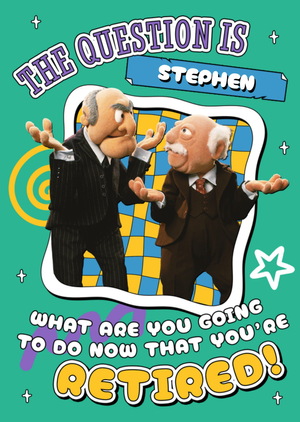 The Muppets The Question Is Statler & Waldorf Retirement Card