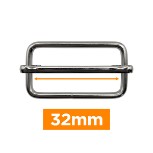 Boucle coulissante premium - Argent 32 mm