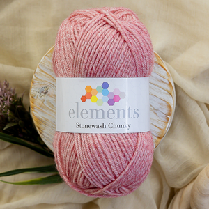 Elements Stonewash Chunky - Pink (002)