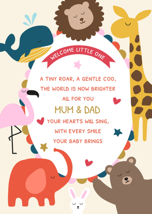 Welcome Little One Mum And Dad New Baby Card