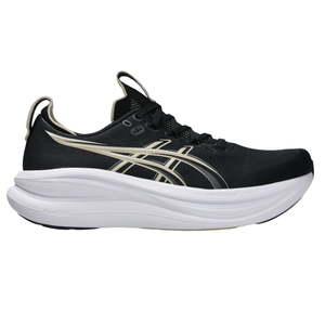 Asics Mens Gel Nimbus 28 Wide - 2E Width - Black/Feather Grey - Neutral - SS26