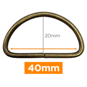 Anneau en D premium - Bronze 40 mm