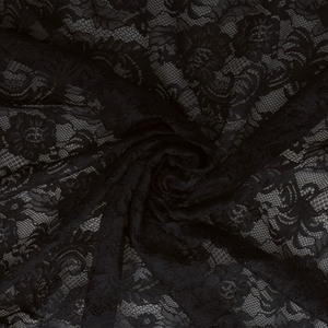 Tissu dentelle Natasha - Noir