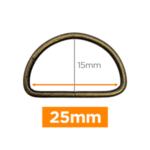 Anneau en D premium - Bronze 25 mm