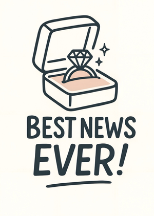 Best News Ever Engagement Card