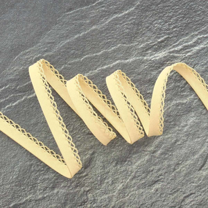 Biais replié picot - Beige
